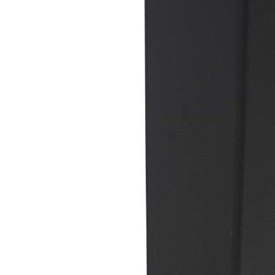 QAZQA Staande buitenlamp zwart met opaal witte kap 50 cm - Denmark