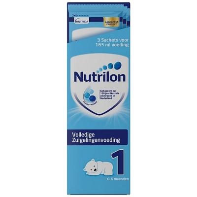 Nutrilon 1 Zuigelingenvoeding 3-pack Portieverpakking 0-6 Maanden