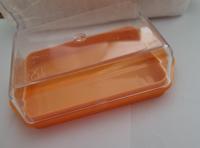 Botervloot kunststof met Kunststof Deksel - Oranje - thumbnail