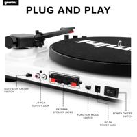 Gemini TT-900 TT-900BW, wit, platenspeler met geluidssysteem, bluetooth, compleet systeem, TT-900BW, wit - thumbnail