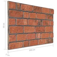 10 st Wandpanelen 3D terracottakleurige baksteen EPS - thumbnail