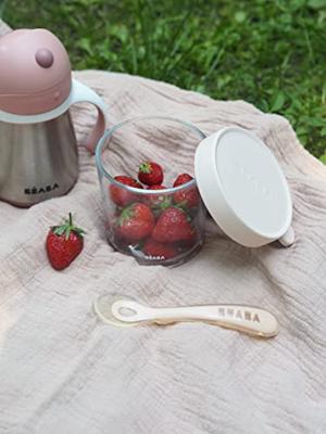 BEABA Veel 4 lepels 2e leeftijd siliconen (donkerblauw + roze + lichte mist + luchtig groen)