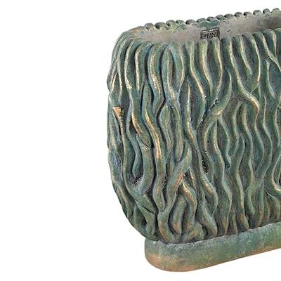 PTMD bloempot brendan groen 40 cm | 2 stuks