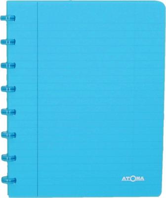 Atoma Trendy schrift, ft A5, 144 bladzijden, geruit 5 mm, transparant turkoois