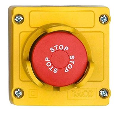 BACO LBX130093 Noodstopknop In behuizing, Met beschermde kraag 240 V/AC 2.5 A 3x NC IP66 1 stuk(s)