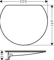 Planchet HansGrohe WallStoris Mat Wit - thumbnail