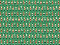 Inpakpapier Kerst Nutcracker Groen (70x200cm) - thumbnail