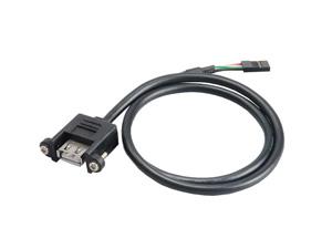 Akasa AK-CBUB06-60BK USB 2.0 Type A naar USB 2.0 4-pins header zwarte kabeladapter (USB 2.0 type A, USB 2.0 4-pins header, vrouwelijk/vrouwelijk, 0,6 m, zwart)