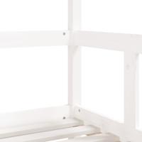 Kinderbedframe 70x140 cm massief grenenhout wit - thumbnail