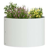 VidaXL Plantenring wit 30 x 30 x 20 cm koudgewalst staal - thumbnail