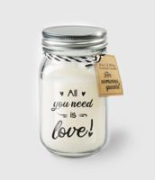 Geurkaars in glas - All you need is love - thumbnail
