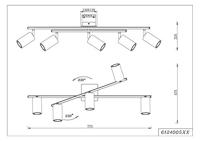 Trio PlafondspotsMarley 5-lichts mat zwart - 612400532 - thumbnail