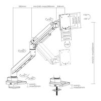 LogiLink BP0168 Monitor-tafelbeugel 1-voudig Zwart Draaibaar, In hoogte verstelbaar, Kantelbaar, Roteerbaar, Zwenkbaar - thumbnail