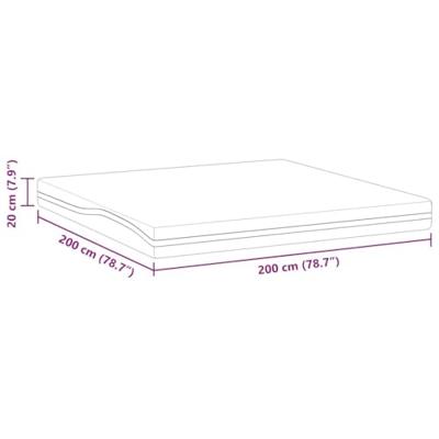 Matrassen Wit, Grijs 200 x 200 cm 100% polyester jacquard stof Matrassen Wit, Grijs 200 x 200 cm 100% polyester jacquard stof