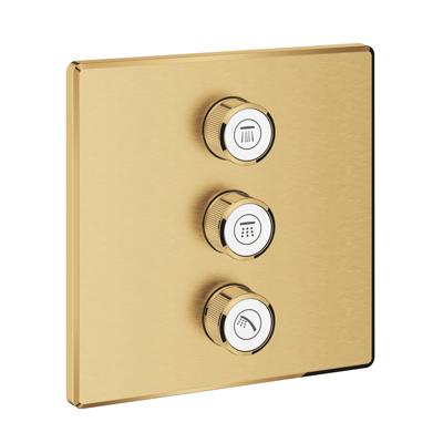 Opbouwdeel GROHE Smartcontrol Volume (3X), Vierkant Cool Sunrise Geborsteld Opbouwdeel GROHE Smartcontrol Volume (3X), Vierkant Cool Sunrise Geborsteld