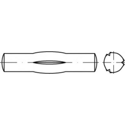 TOOLCRAFT TO-5438061 Geleidepen met middenkerf 4 mm Staal 100 stuk(s)