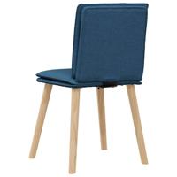 Eetkamerstoelen 4 st stof blauw - thumbnail