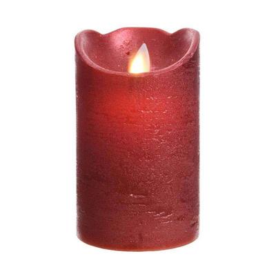 Lumineo Kerst Ledkaars met Dansvlam Rood 12 cm