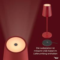 SLV Buiten tafellampVinolina Two rood - oplaadbaar - 1007694 - thumbnail