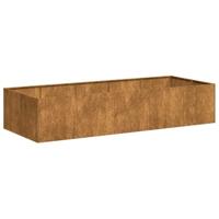 Plantenbak roestig 200x80x40 cm weervast staal - thumbnail