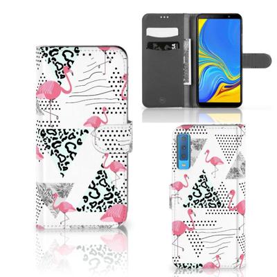 Samsung Galaxy A7 (2018) | Telefoonhoesje | Met pasjeshouder | Flamingo Triangle Samsung Galaxy A7 (2018) | Telefoonhoesje | Met pasjeshouder | Flamingo Triangle