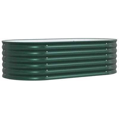 Verhoogde plantenbak Groen 160 x 80 x 44 cm Staal