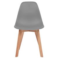Eetkamerstoelen 6 st kunststof grijs - thumbnail