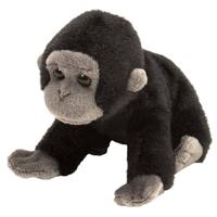 Wild Republic knuffel gorilla junior 13 cm pluche zwart - thumbnail
