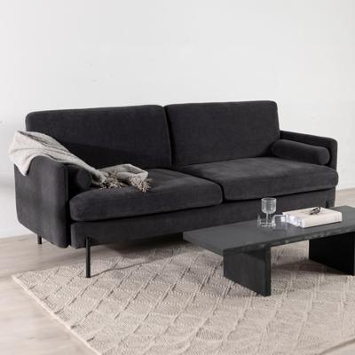 Nohr 3-zits Bank 'Janara' Velvet, kleur Donkergrijs