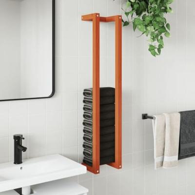 VidaXL Handdoekenrek 23x18x110 cm massief grenenhout wasbruin VidaXL Handdoekenrek 23x18x110 cm massief grenenhout wasbruin