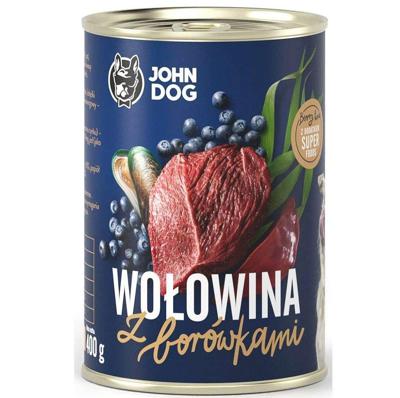 JOHN DOG Berry Line Adult Beef with blueberries - natvoer voor honden - 400g