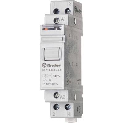 Finder 20.23.8.024.4000 Stroomstootschakelaar DIN-rail 1x NC, 1x NO 24 V/AC 1 stuk(s)