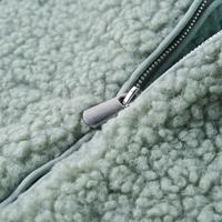 Kinderjas met capuchon teddy 92 kunstvacht mintgroen - thumbnail