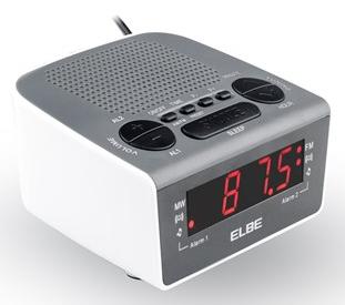 Radio alarmklok ELBE CR-932 AM/FM Wit