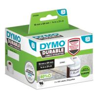 DYMO Rol met etiketten 64 x 19 mm Polypropyleen folie Wit 900 stuk(s) Permanent hechtend 2112284 Universele etiketten, Adresetiketten - thumbnail