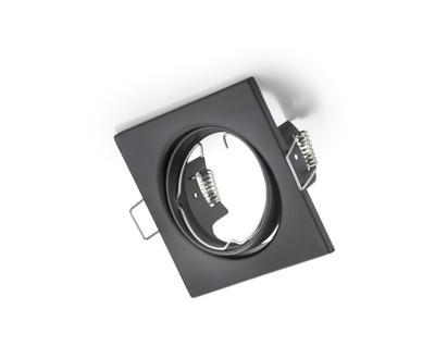 Trio Vierkante inbouwspotJura 8cm zwart - 650000132