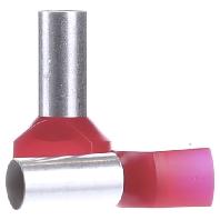 Klauke 87614 Dubbele adereindhulzen 10 mm² Deels geïsoleerd Rood 100 stuk(s)