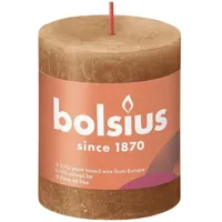 Bolsius stompkaars rustiek shine 6.8x8cm spice brown - thumbnail