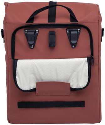 Newlooxs Odense single - ruime enkele fietstas - unisex - waterafstotend polyester - rust - 17,5l