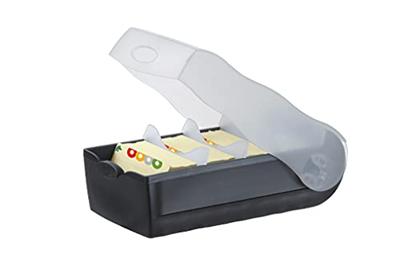 HAN CROCO 997-633 Kaartenbox Zwart Aantal kaarten (max.): 900 kaarten DIN A7 liggend Incl. 100 gelinieerd