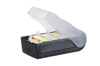 HAN CROCO 997-633 Kaartenbox Zwart Aantal kaarten (max.): 900 kaarten DIN A7 liggend Incl. 100 gelinieerd - thumbnail