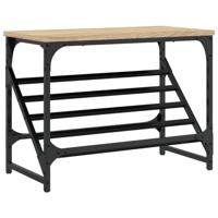 Schoenenrek 60x30x45 cm bewerkt hout sonoma eikenkleurig - thumbnail