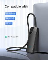 Inateck HB2025AL USB 3.2 Gen 2 (3.1 Gen 2) Type-A 10000 Mbit/s Zwart - thumbnail