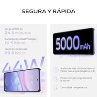 VIVO V40 SE 5G Smartphone, Android mobiele telefoon, 8 GB + 256 GB, 120 Hz AMOLED-display, 50 MP drievoudige camera, 5000 mAh-batterij, dual-sim-mobiele telefoon, zwart - thumbnail