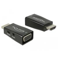 Delock 65901 HDMI / VGA / USB-C / Jackplug Adapter [1x HDMI-stekker - 1x D-sub bus 15-polig, USB-C bus, 3,5mm-bus] Zwart - thumbnail