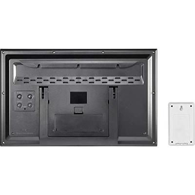 Eurochron EFWU Jumbo 102 Zendergestuurd Wandklok 370 mm x 230 mm x 30 mm Zilver