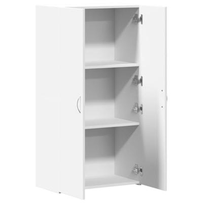 Archiefkast 60x32x115 cm bewerkt hout wit