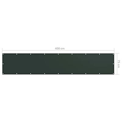 VidaXL Balkonscherm 75x400 cm oxford stof donkergroen