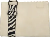 Zebra merel schoudertas crème - thumbnail