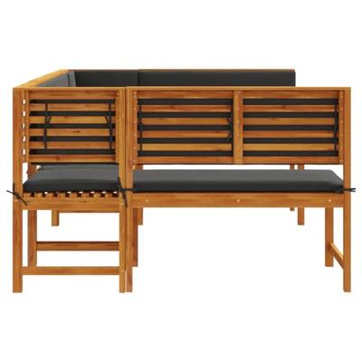 Tuinbankset 5 pcs Bruin Massief acaciahout